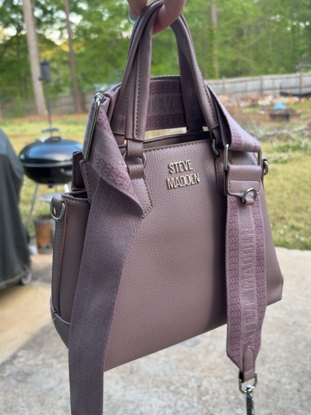 Steve Madden Dusty Mauve Satchel with Removable Strap